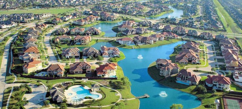 Fort Bend County master-planned community aerial